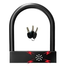 Alarm U Lock- Anti-Theft Heavy Duty Security Alarm Lock - 110db Alarm Sound -...