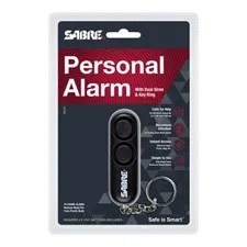 Sabre Black Plastic Personal Security Alarm Clamshell