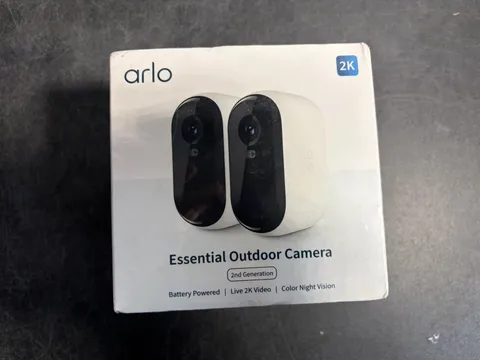 Arlo Essential Outdoor Camera 2nd Gen 2K Wireless Security Cameras 2-Pack New