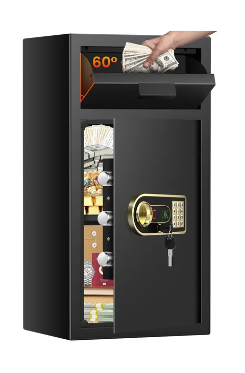 7.5 Cuft Large Commercial Drop Safe for Business, Anti-theft Depository Safe ...