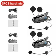 Bluetooth Headphone Motorcycle Helmet Intercom Headset 1000M For 2 Rider