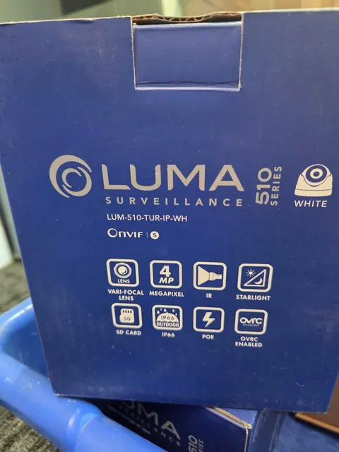 Luma LUM-510-TUR-IP-WH Turret IP Outdoor Camera W/ Mounting Hardware and Cables