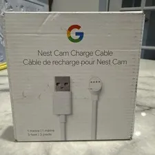 Google Nest Cam Charge Cable, 1 Meter - Snow