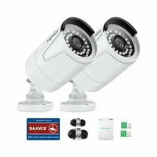 SANNCE 2pcs 5MP POE Security IP Camera Audio Recording Outdoor EXIR Night Vision