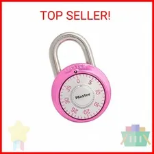 Combination Padlock for Lockers - Pink, 1 Pack