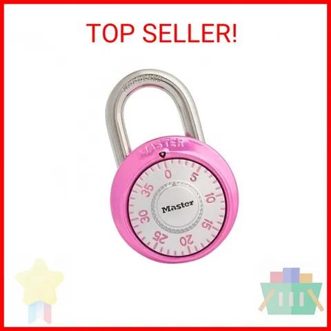 Combination Padlock for Lockers - Pink, 1 Pack