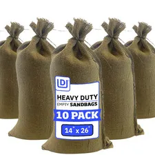 Durasack Heavy Duty Burlap Sand Bags Tie Strings Empty Sand-Bags For Flooding