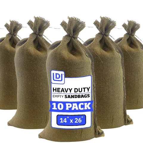 Durasack Heavy Duty Burlap Sand Bags Tie Strings Empty Sand-Bags For Flooding