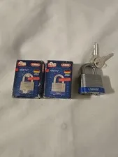 ABUS 41/40 1  1/2" Laminated Steel Padlock germany  Industrl Grad  New 3 Pcs Set