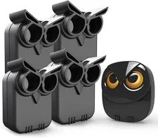 HTZSAFE Owl Home Security Wireless Driveway Alarm 1 Receiver + 4 Sensors
