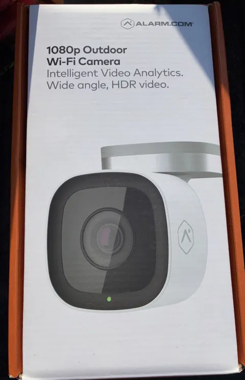 Alarm.com V723 1080p Outdoor Wi-Fi Wide Angle Camera HDR Video New Open Box.