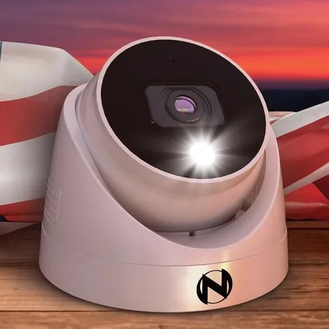 FTD4 Add On Wired 2K HD Indoor/Outdoor Deterrence Dome Cameras with 2-Way Aud...