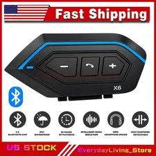 Motorcycle Helmet Headset Wireless Bluetooth Headphone Speaker Hands-Free X6