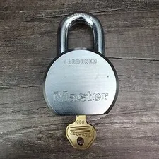 Master 930/6230 Hardened Solid Steel Padlock Boron Alloy 1-1/8"Shackle 1 Key VGC