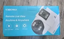 V380 MAX BP9 Dual Lens 2160P Wi-Fi PTZ Battery Camera Two-Way Humanoid White
