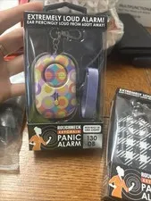 Roughneck Keychain Panic Alarm 130DB Built In LED Light Easy Emergency Pull
