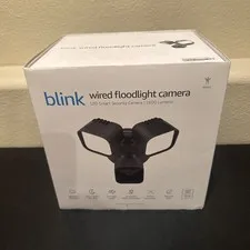 Blink Wired Floodlight Camera - Smart security camera, 2600 lumens, HD Black