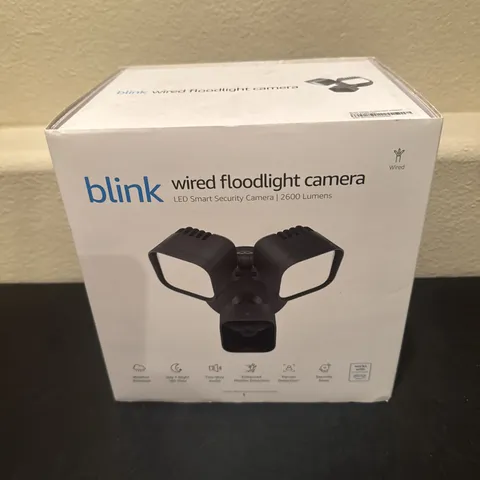 Blink Wired Floodlight Camera - Smart security camera, 2600 lumens, HD Black