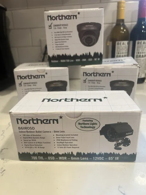 4 NEW Northern Outdoor Cameras 3 Eyeball  DWMVFIR960 1 Bullet B6IROSD