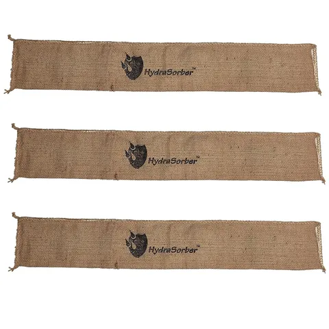 Water Absorbent Sandless Flood Protection Barrier 4 Foot Length 3 Pack