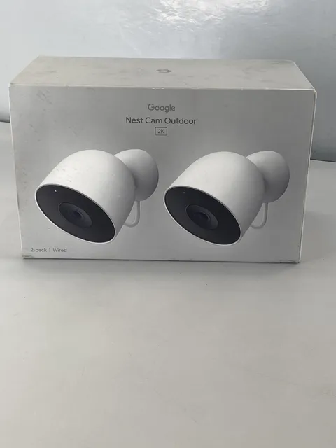 Google Nest Cam Outdoor (Wired, 2nd Gen)-2 Pack-Security Camera with 2K Video