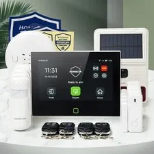 HOMSECUR Wireless WIFI 4G 2G LCD Burglar Intruder Alarm System+PIR+5*Door Sensor