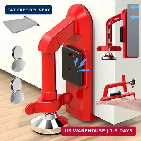Portable Alarm Door Stopper, Portable Door Jammer, Travel Anti Theft Door Blocke
