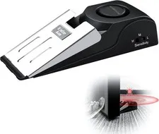 AceMining Door Stopper Alarm with 120dB Siren, Floor Mount 1 Pack, Black