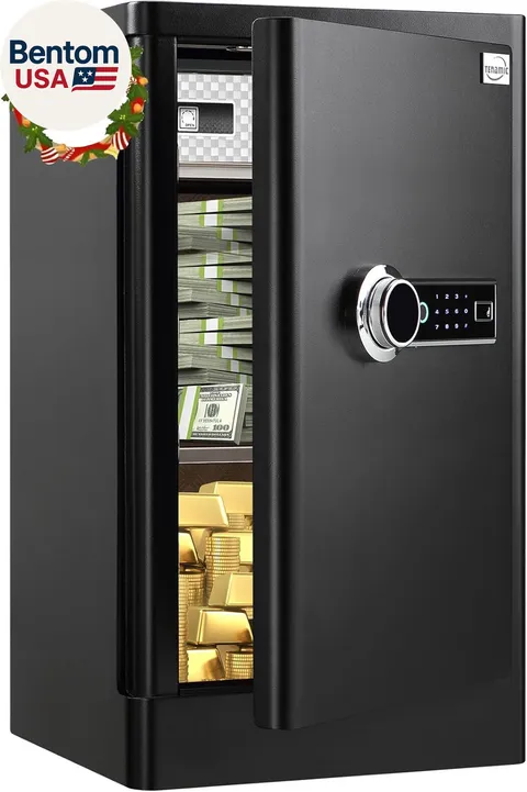 Deluxe Biometric Fingerprint Safe Box Smart Touch Screen Fireproof Safe for Home