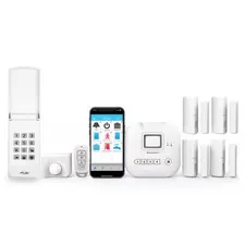 Wireless Home Alarm Kit No Monthly Fees with Hub, Door Window Sensors, Motion Se