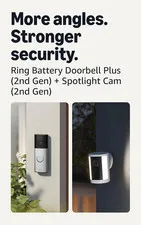 Battery Doorbell plus (Newest Model), Nickel Silver with Spotlight Cam, Battery