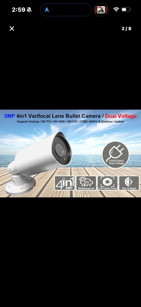 1stPV 5MP Super HD Analog Security IR Bullet Camera, 2.8-12mm Manual Varifocal L