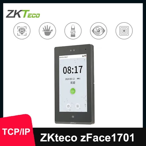 ZKTeco zFace1701 TCP/IP Face Facial Recognition Time Attendance Control System