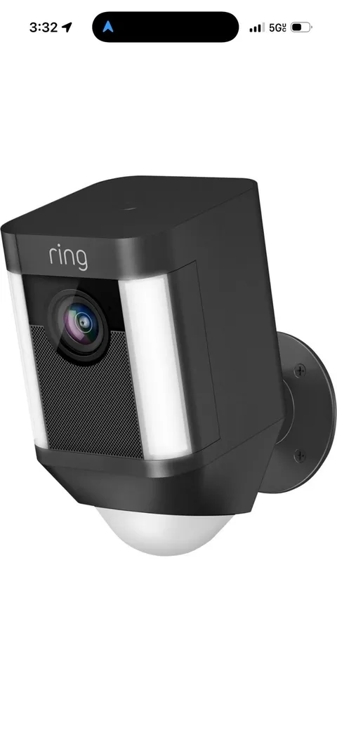 Ring Spotlight Cam Outdoor Battery Powered Security Camera - Black