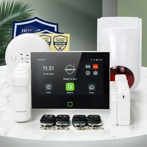 HOMSECUR Wireless WIFI 4G SMS Autodial Home House Alarm System+4*PIR+Door Sensor