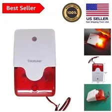 Durable DC9-12V Strobe Siren with Flashing Red Light for Effective Alarms