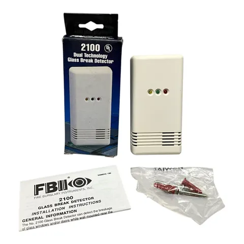 Ademco 2100 Dual Technology Wired Glass Break Detector Alarm Sensor NOS