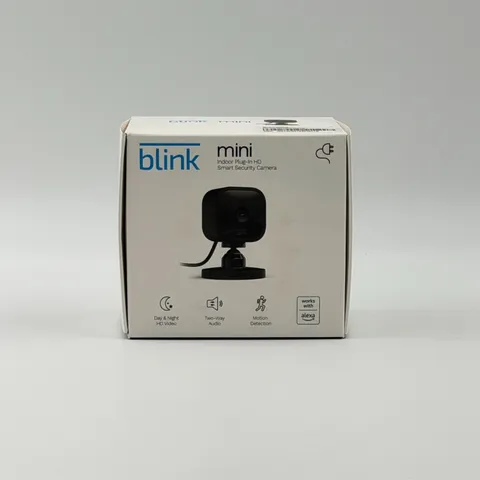 Blink Mini Black Indoor Plug-In HD Smart Security Camera