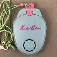 Japanese Fujitsu KS422 Personal Keitai Siren Pocket Alarm Pastel Blue Pink