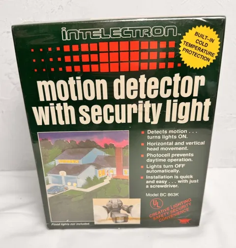 VTG Intelectron (BC 863K) 300 Watt Grey Motion Detector With Security Light NOS