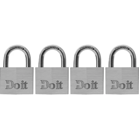 Do it 1-1/2 In. Aluminum Keyed Padlock (4-Pack) 1840QDIB SIM Supply, Inc.