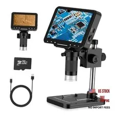 Digital Microscope for Coins with Light HD Screen | 4.3 Inch Bright black