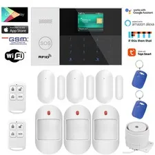 Tuya WiFi APP GSM Wireless Home Security Alarm System+Alexa+Google Assistant