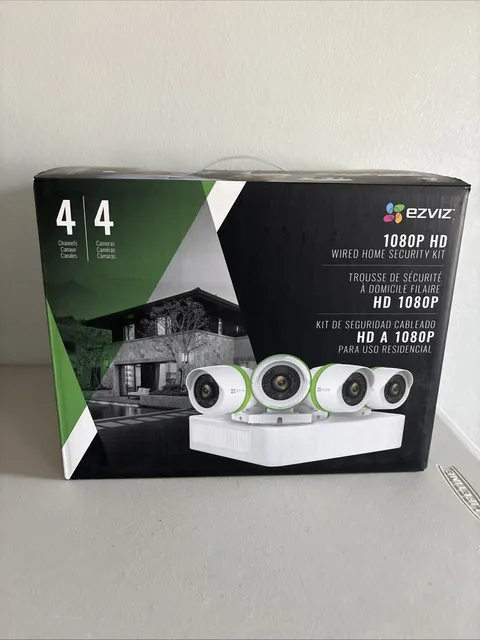Security Camera 1080P Wired Home Security System 1TB HDD 4 Cameras NIB