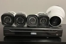 COBRA Atomic Beam Cop Cam 8CH Analog DVR System 5 Wired Cameras Night Vision
