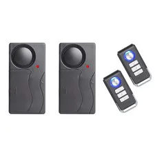 Lancoon 2 Packs Anti-Theft Vibration Alarm 110Db Loud Sensitivity Adjustable
