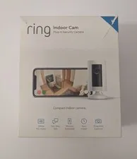 Ring Indoor Cam Compact Plug-In HD Security Camera with two-way talk - White