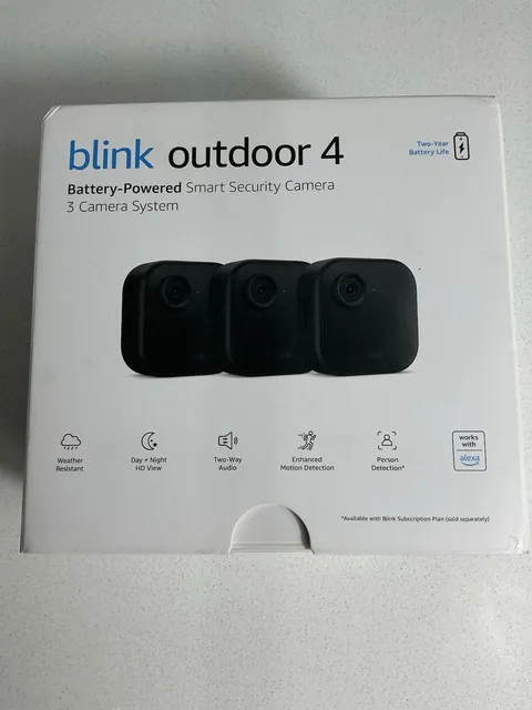 Blink Outdoor 4 Battery-Powered Wireless Security Camera 3-Pack 4th Gen Open Box