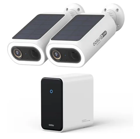 aosu SolarCam P1 Max Solar Wireless 4K UHD Security System w/ 2 Cameras