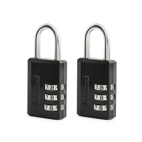 Master Lock Black Combination Padlock, Indoor Gym Locker 2 Pack,